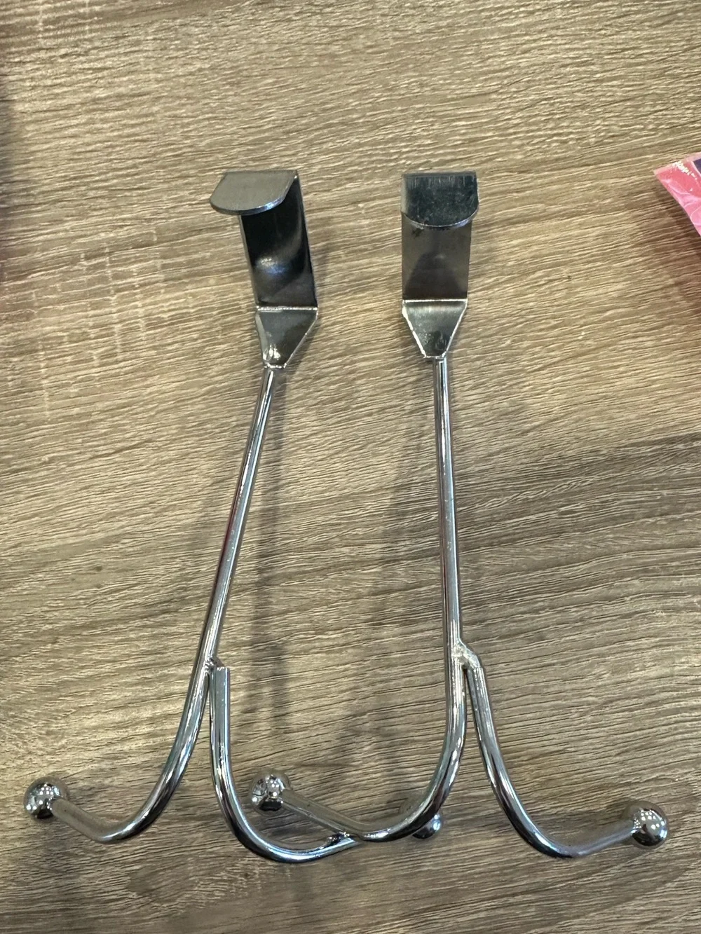 Over-the-Door Double Hook Hanger in Silver - Multipurpose Women Accessories